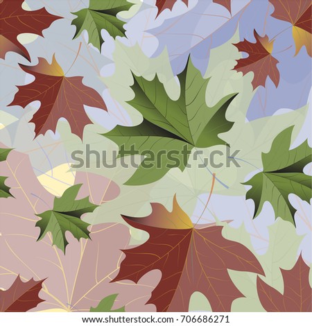 Autumn pattern with maple leaves.