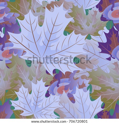 Autumn pattern with maple leaves.