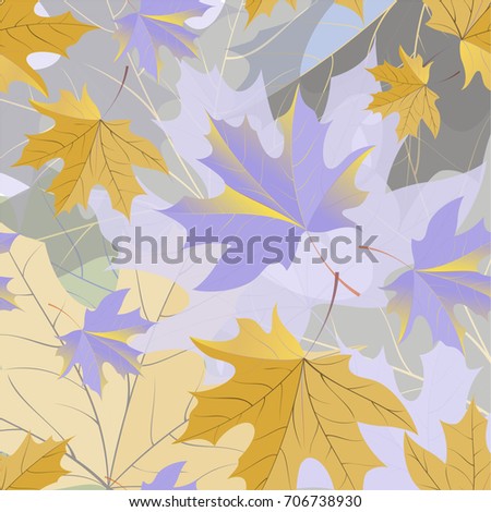 Autumn pattern with maple leaves.
