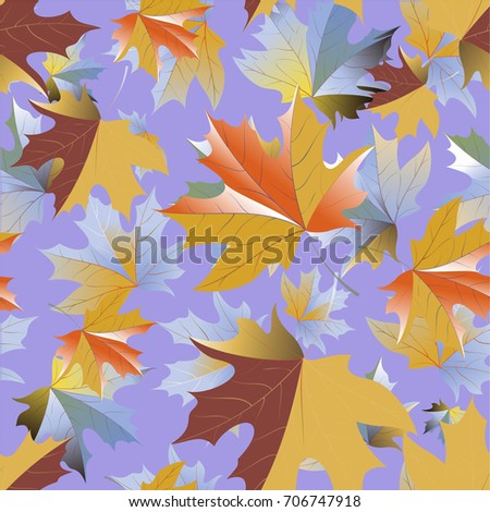 Autumn pattern with maple leaves.