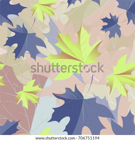 Autumn pattern with maple leaves.