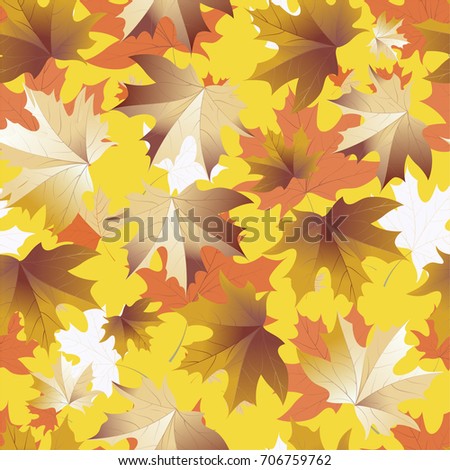 Autumn pattern with maple leaves.