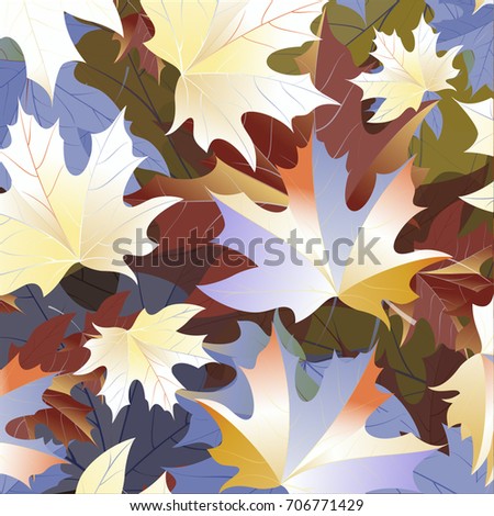 Autumn pattern with maple leaves.