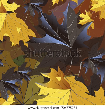 Autumn pattern with maple leaves.