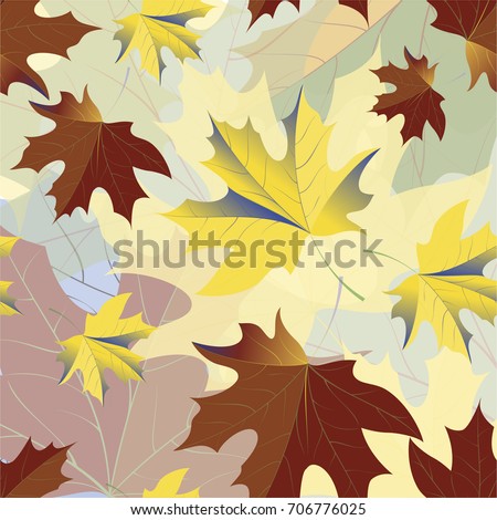 Autumn pattern with maple leaves.