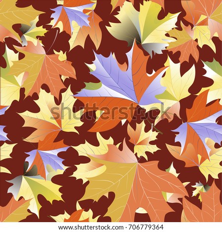 Autumn pattern with maple leaves.