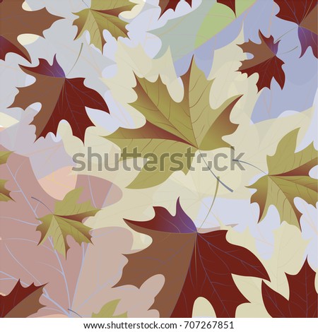 Autumn pattern with maple leaves.