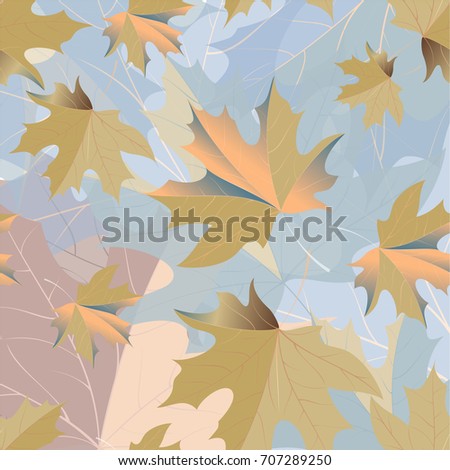 Autumn pattern with maple leaves.