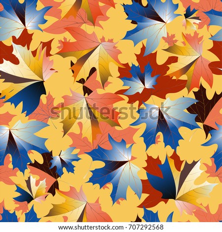 Autumn pattern with maple leaves.