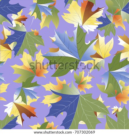 Autumn pattern with maple leaves.