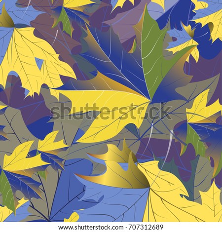 Autumn pattern with maple leaves.