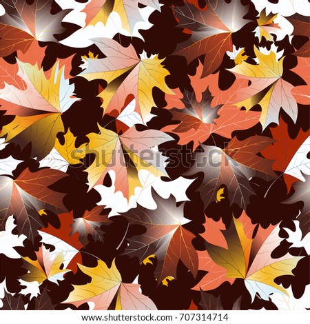 Autumn pattern with maple leaves.