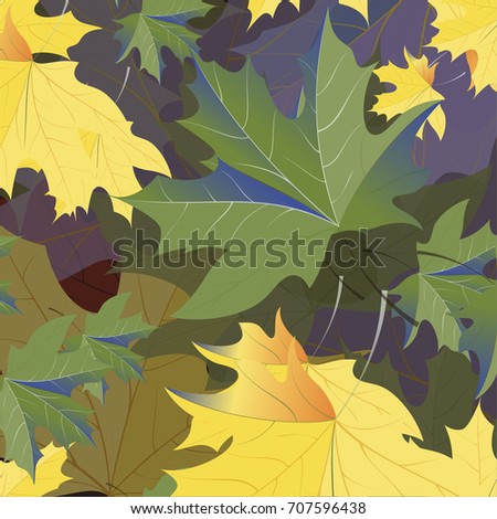 Autumn pattern with maple leaves.