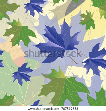 Autumn pattern with maple leaves.