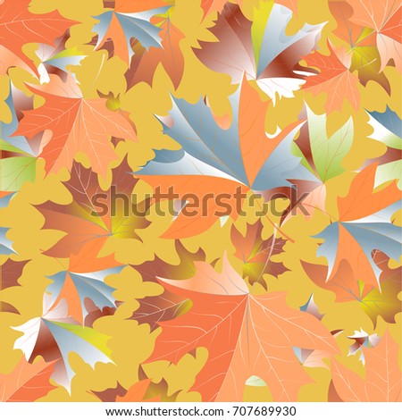 Autumn pattern with maple leaves.