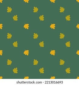 autumn pattern with oak leaves