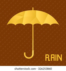 Autumn pattern: rain and umbrella.