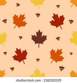 Autumn pattern seamless pattern background.
