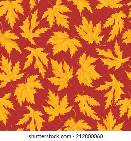 Autumn pattern seamless. Seamless pattern with colorful maple leaves.