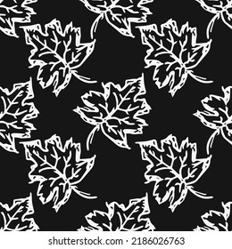 Autumn pattern. Seamless autumn leaves pattern. autumn maple leaves
