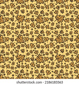Autumn pattern. Seamless autumn leaves pattern. autumn maple leaves