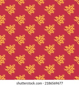 Autumn pattern. Seamless autumn leaves pattern. autumn maple leaves