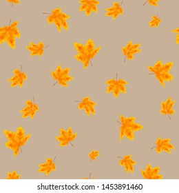 Autumn pattern seamless with autumn leaves. Vector stock.