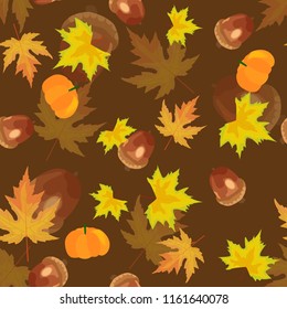 Autumn pattern seamless. Vector stock.