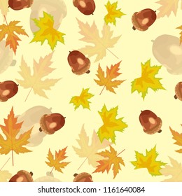 Autumn pattern seamless. Vector stock.