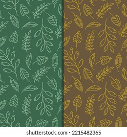 autumn pattern set of two backgrounds