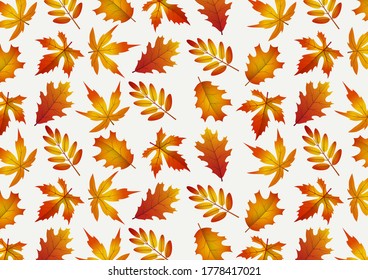 Autumn pattern for textile, print, surface, fabric design. Vector illustrations