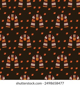 
Autumn pattern. Thanksgiving pattern. Pattern of autumn elements.