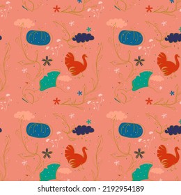 Autumn pattern, Thanksgiving turkey pattern