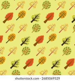 Patrón de otoño, árboles, otoño, hojas amarillas, naturaleza, patrón, plantas, naturaleza