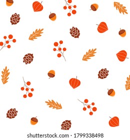 autumn pattern vector. leaf background