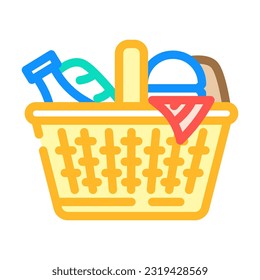 autumn picnic season color icon vector. autumn picnic season sign. isolated symbol illustration