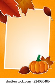 Autumn picture and text frame