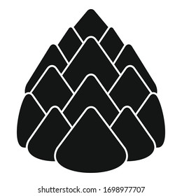 Autumn pine cone icon. Simple illustration of autumn pine cone vector icon for web design isolated on white background