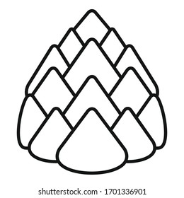 Autumn pine icon. Outline autumn pine vector icon for web design isolated on white background