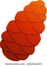 Autumn pinecone vector illustration. Conifer cone fall season icon from pine tree. Autumn graphic resource for autumn icon, sign, symbol or decoration. Pine cone with gradient for fall season design
