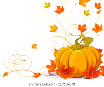 Autumn  place card background with copy space