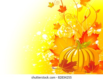 Autumn  place card background with copy space