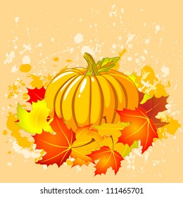 Autumn place card with copy space