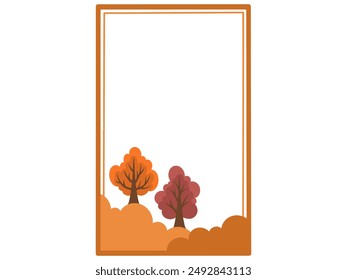 Autumn Plant Frame Background Illustration