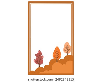Autumn Plant Frame Background Illustration