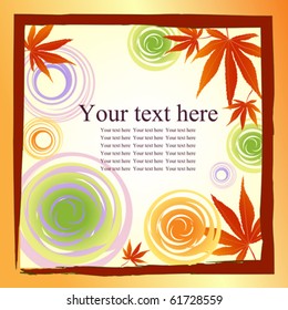 autumn post card, label