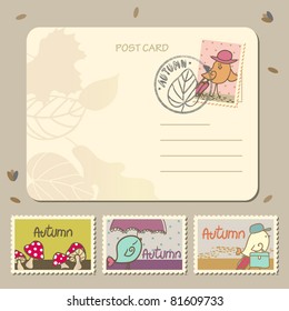 autumn postage set