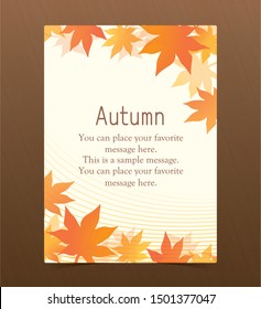 
Autumn postcard design, poster design, advertisement, catalog, ticket, event flyer, flyer