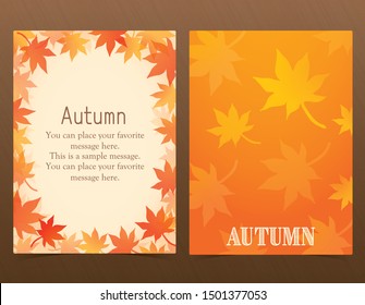 
Autumn postcard design, poster design, advertisement, catalog, ticket, event flyer, flyer