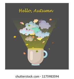 autumn postcard for gift